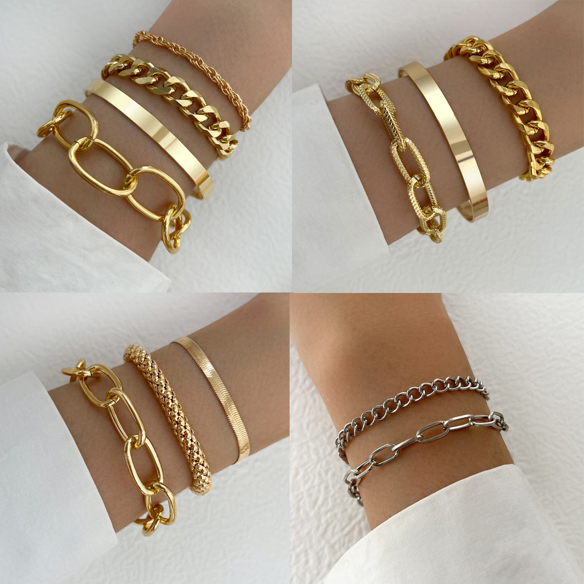 Personalized thick chain bracelet