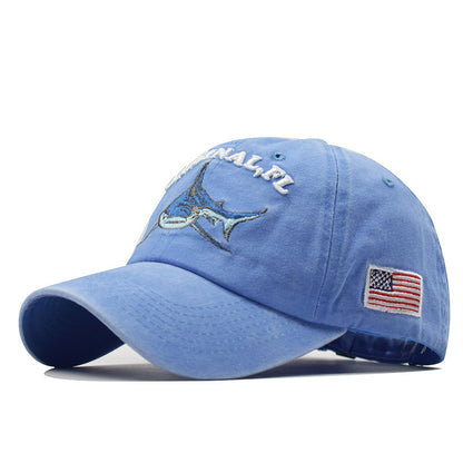 Cartoon Washed Shark Cap