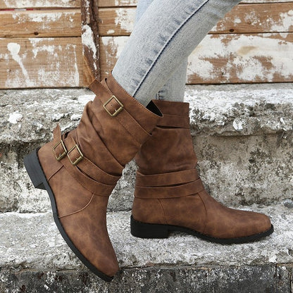 Size 35-43 long boots thick heel