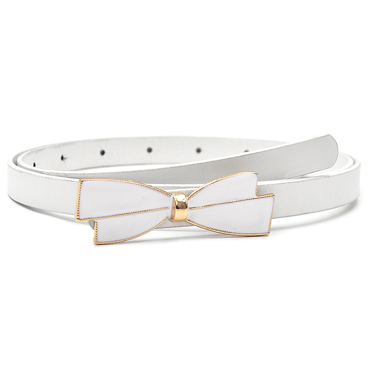 Bow plate buckle sweet thin belt