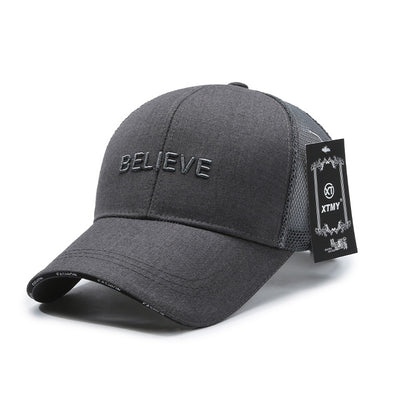 Mesh Breathable Letter Embroidered Duckbill Cap