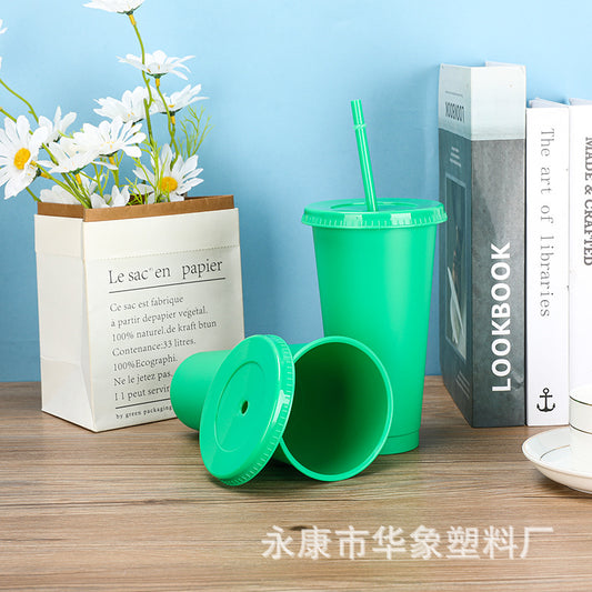 710Ml Forest Green Straw Cup