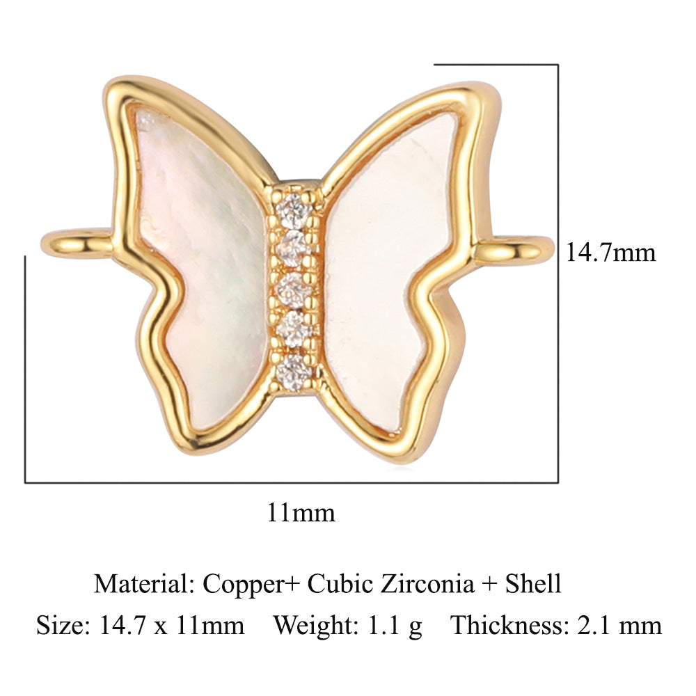 Shell copper jewelry connecting accessories