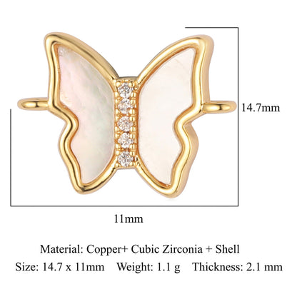 Shell copper jewelry connecting accessories