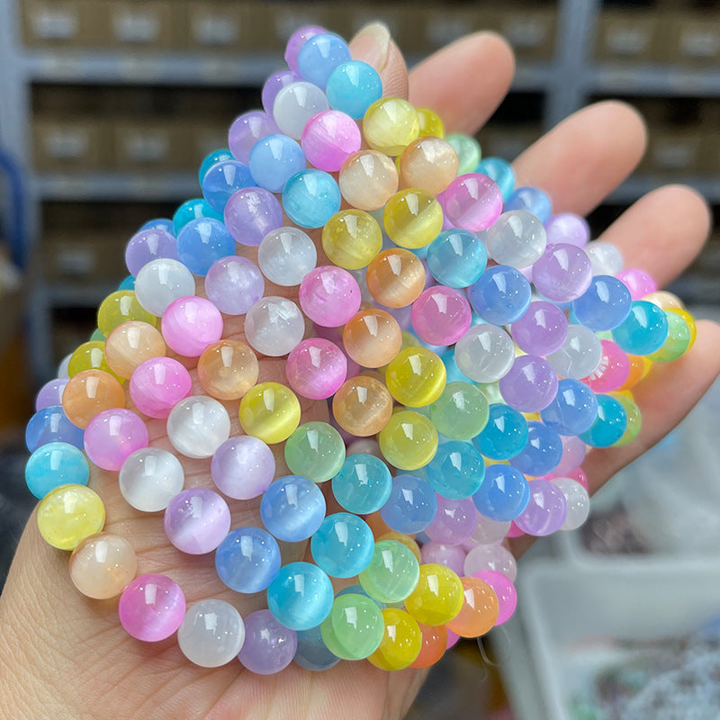 Candy colored gypsum stone bracelet