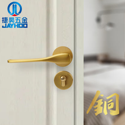 Brass silent door lock