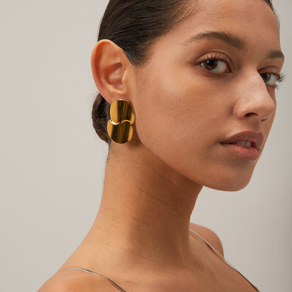 Geometric Curve Earrings