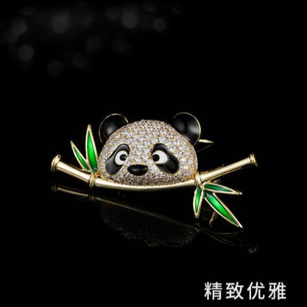 Panda brooch high-end