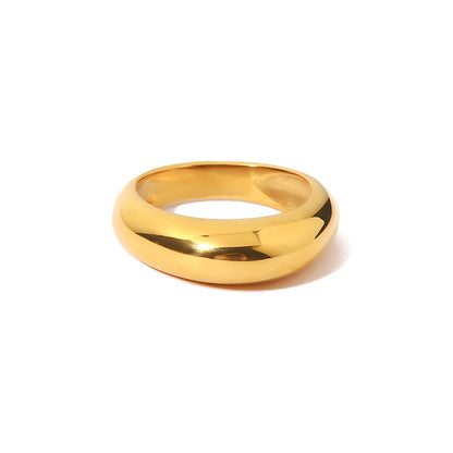 Curved polished plain ring