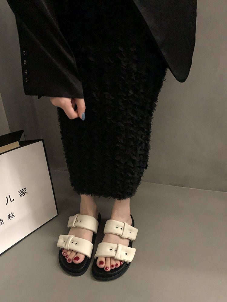 Platform slippers for women's summer wear