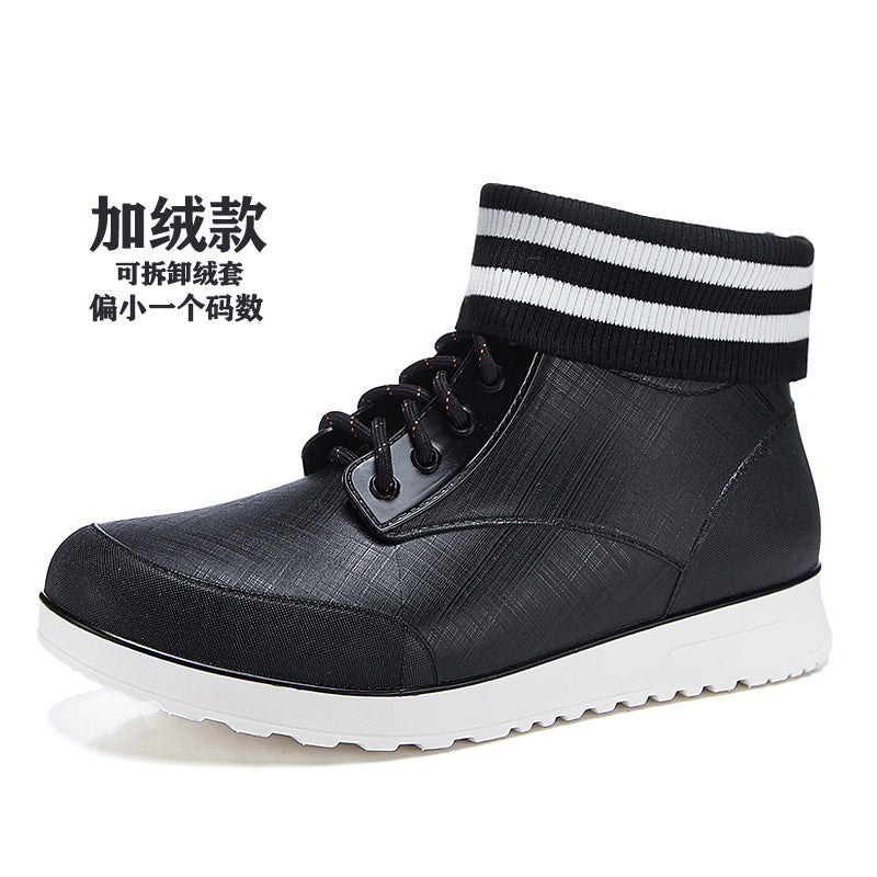 Fashion strap rain shoes