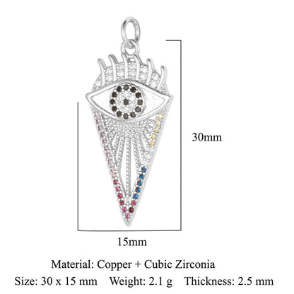 Evil Eye Copper Zircon Pendant