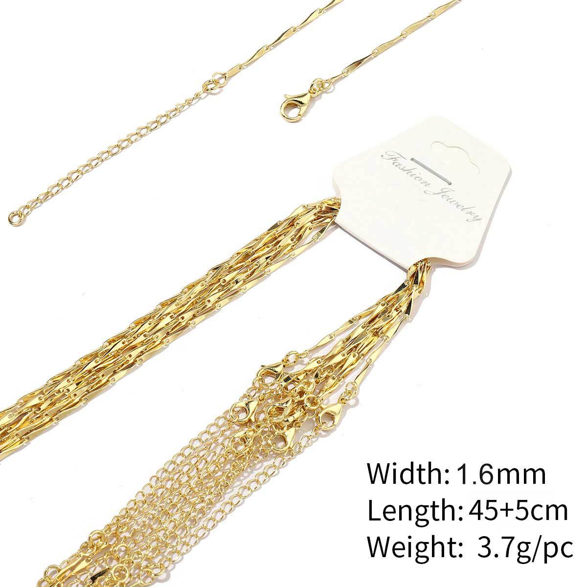 18K real gold color retention universal adjustable necklace