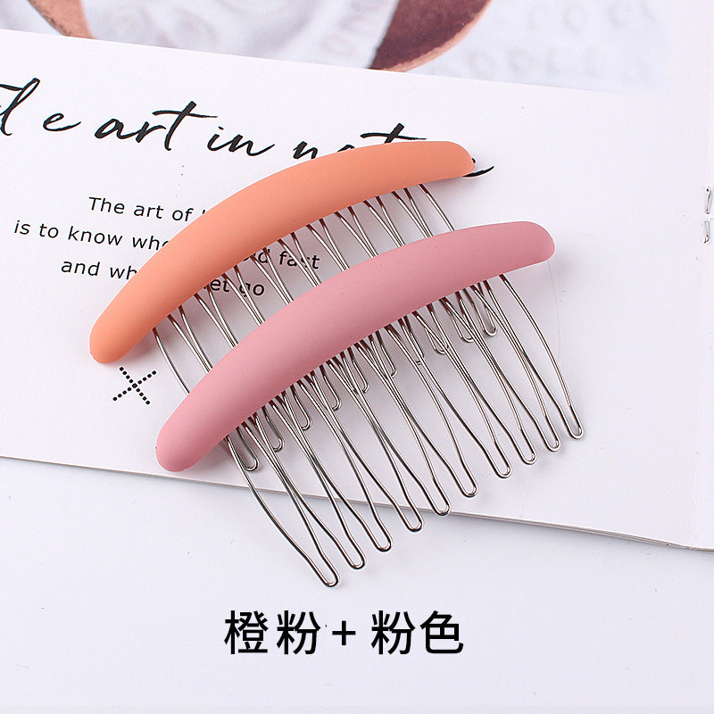 Frosted metal hair comb