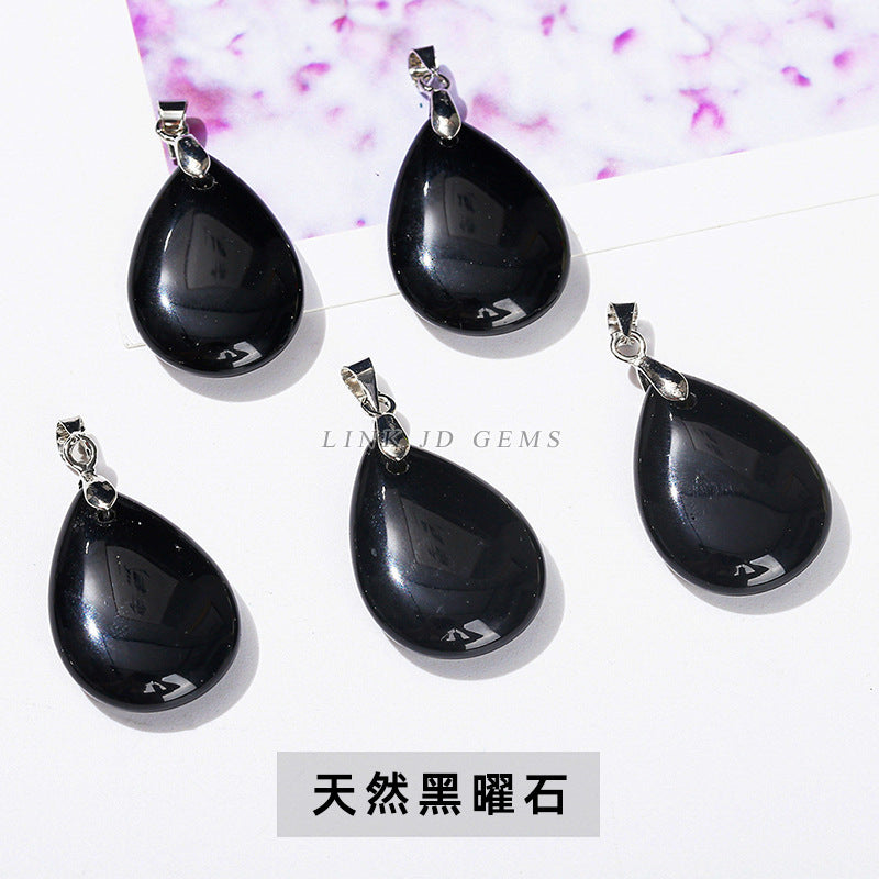 18 * 25 natural stone crystal jade water drop pendant