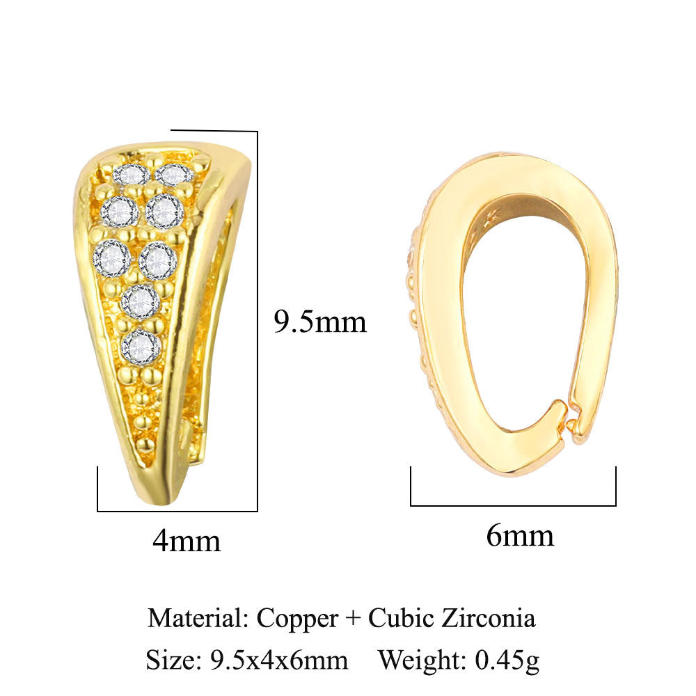 Copper zircon melon seed buckle pendant universal buckle