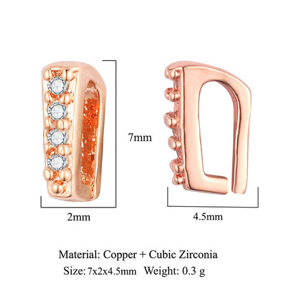 Copper zircon melon seed buckle pendant universal buckle