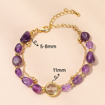 Natural amethyst with shape bracelet