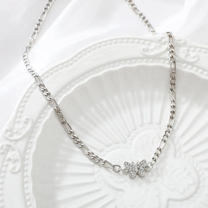 Sweet diamond butterfly necklace