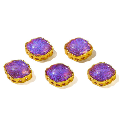 Ancient sand gold accessories beads alloy inlay transfer spacer beads