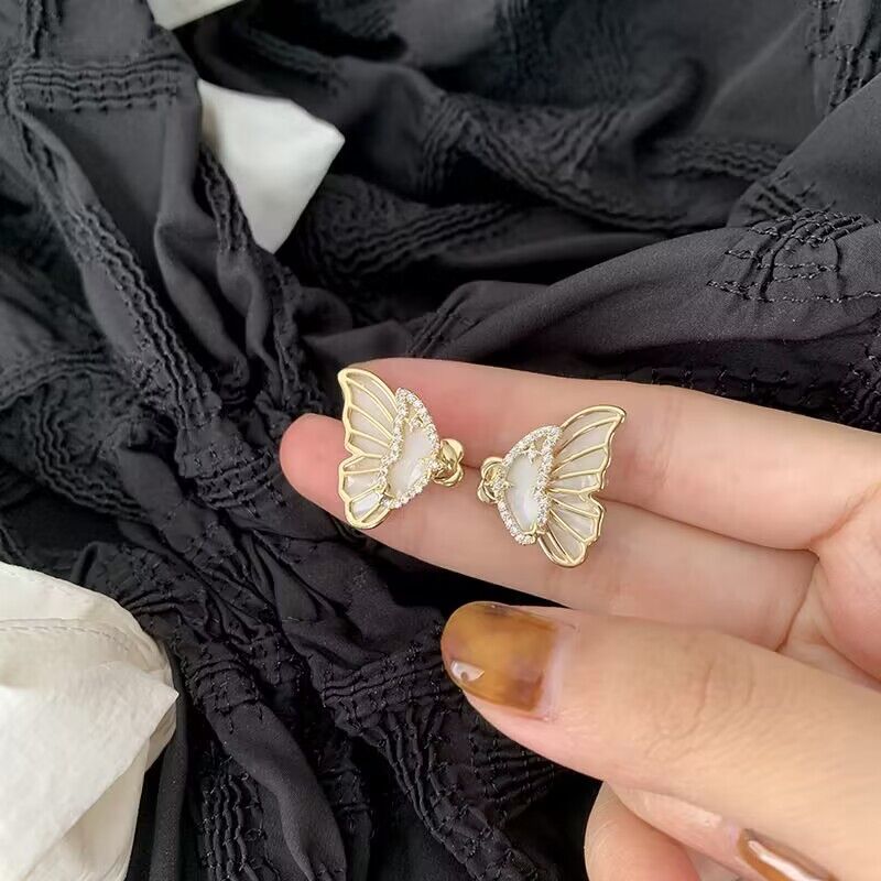 Designer butterfly wing earrings stud earrings