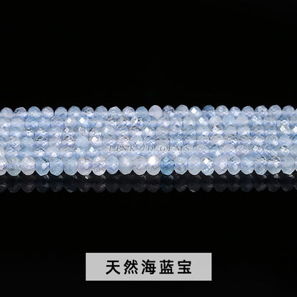 2 * 3Mm Aquamarine Cut Abacus Beads Loose Beads