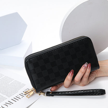 Atmospheric Double Zipper Clutch Bag Wallet