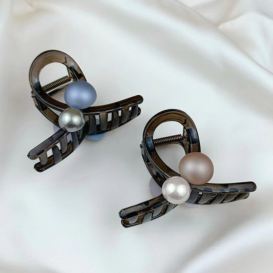 Pearl grab clip high-end hairpin