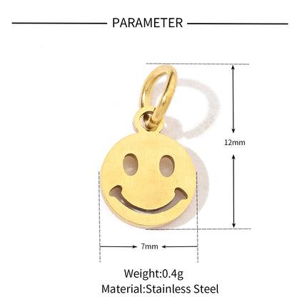 20 pcs/bag star love smiley face titanium steel DIY pendant