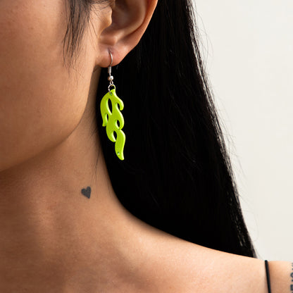 Flow flame personality hollow earrings