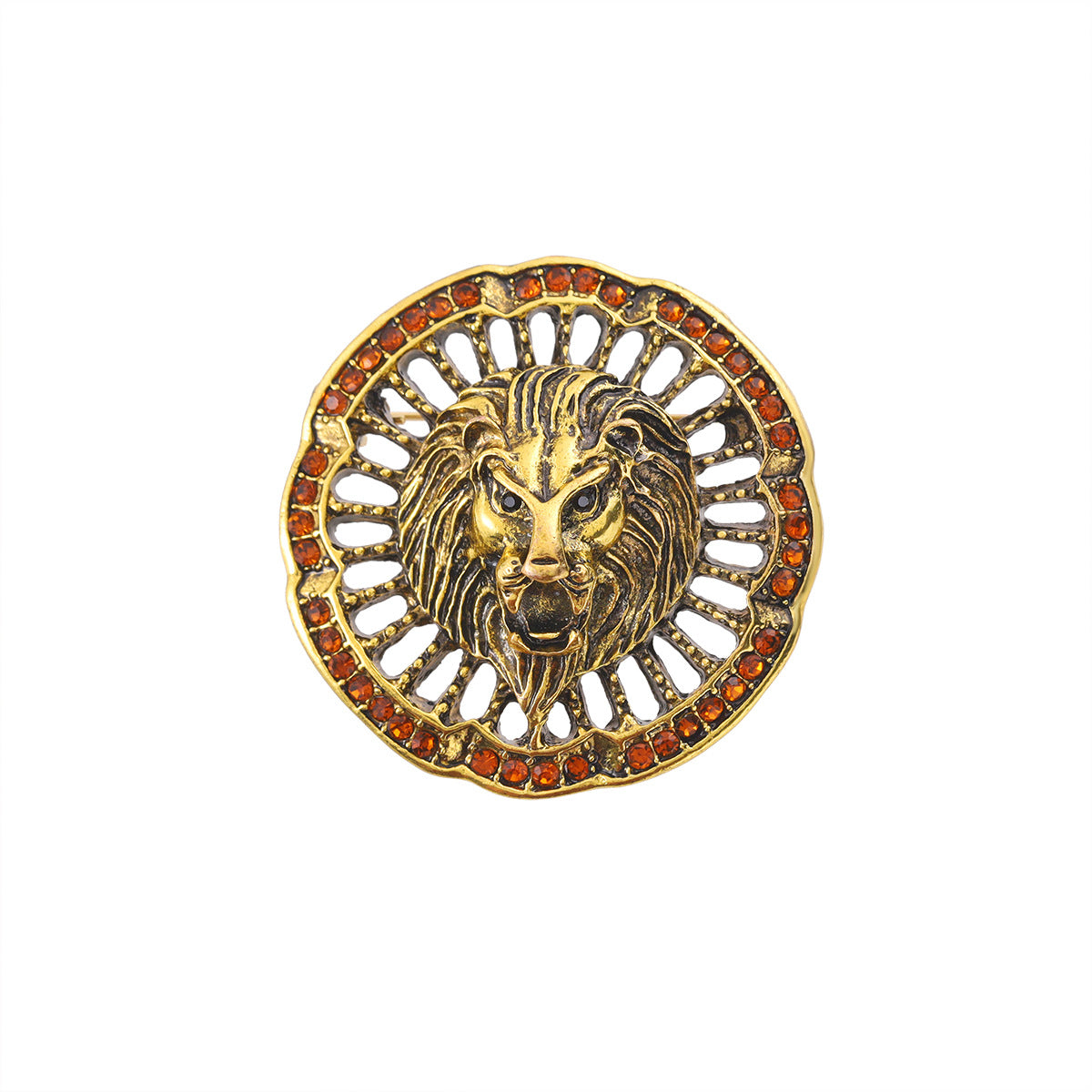 Lion brooch badge