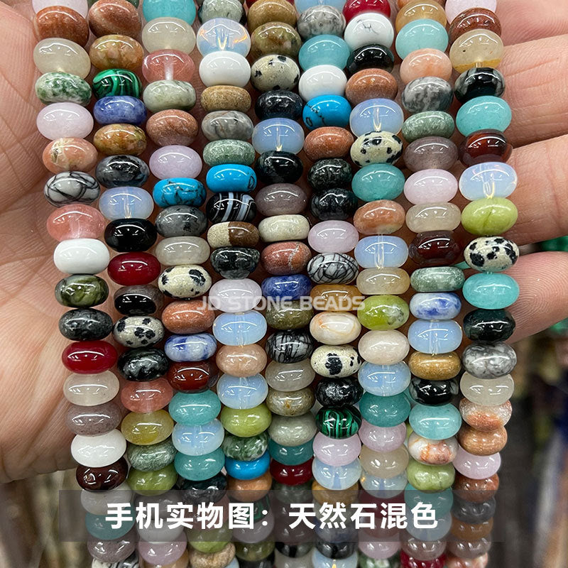 8 * 4Mm natural stone chalcedony abacus beads loose beads