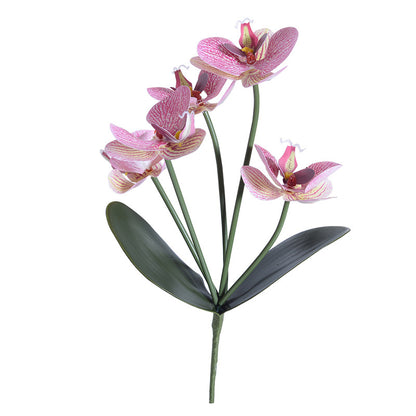 5 flores artificiales de orquídeas Phalaenopsis 