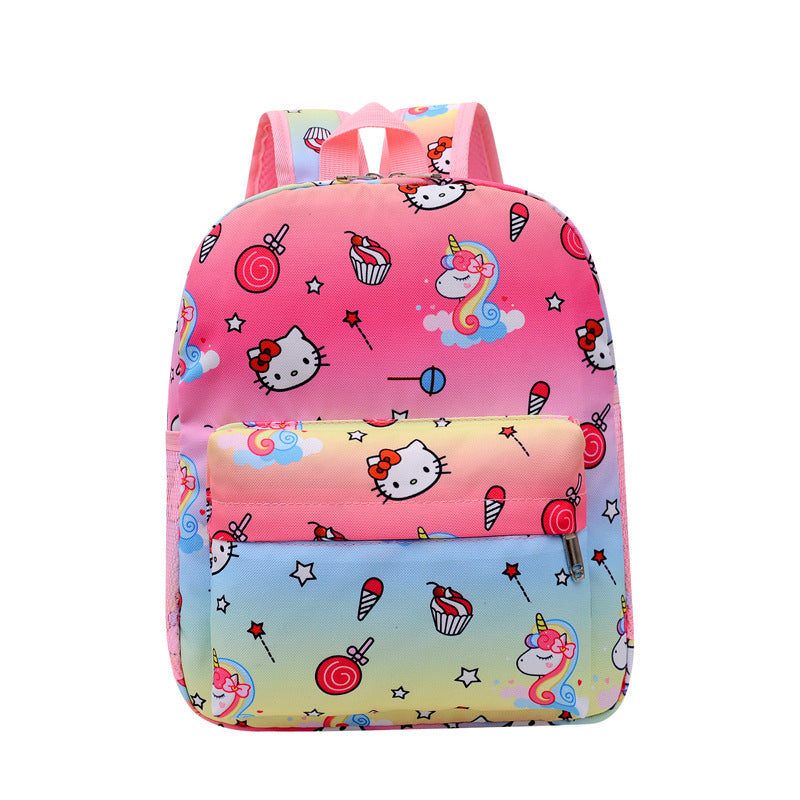 Cartoon cute gradient color children's schoolbag