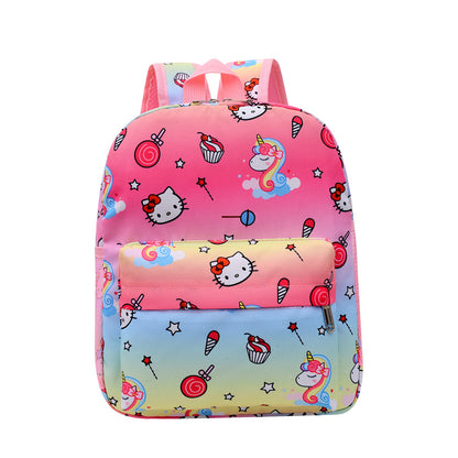 Cartoon cute gradient color children's schoolbag