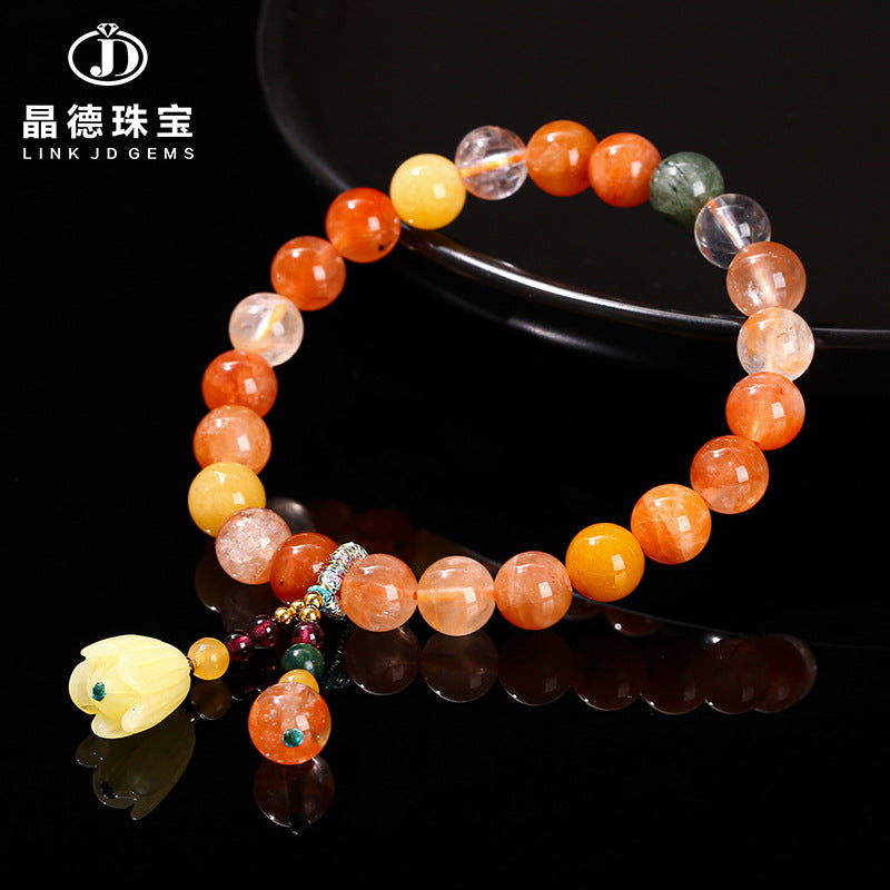 5A Natural Fulushou Crystal Bead Bracelet