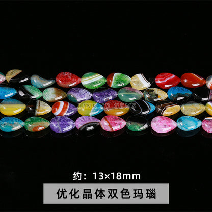 Color dragon agate water drop loose beads