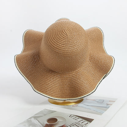 Sombrero para el sol DIY de ala grande en blanco para verano al por mayor 