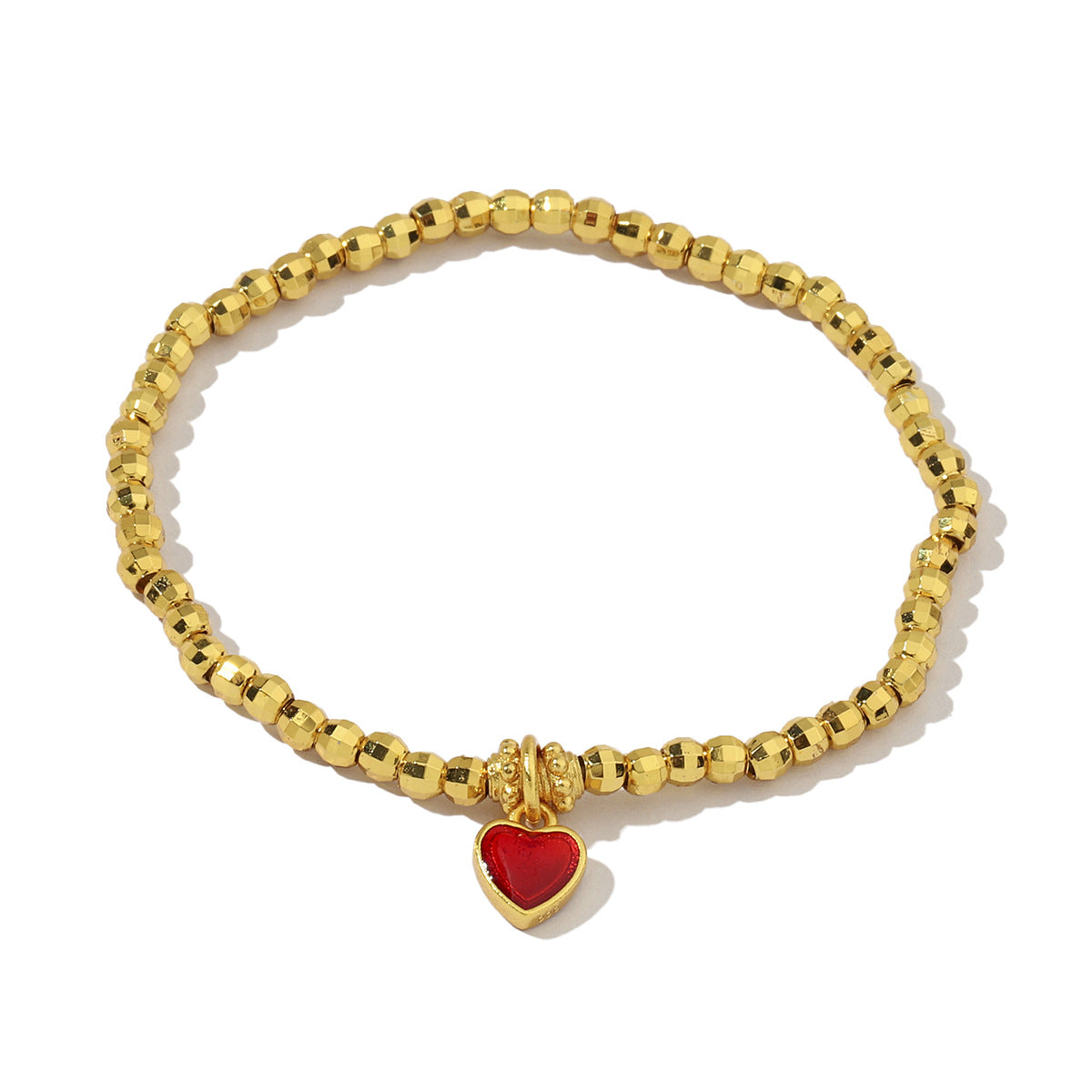 Plated 24K real gold love sand gold beaded bracelet