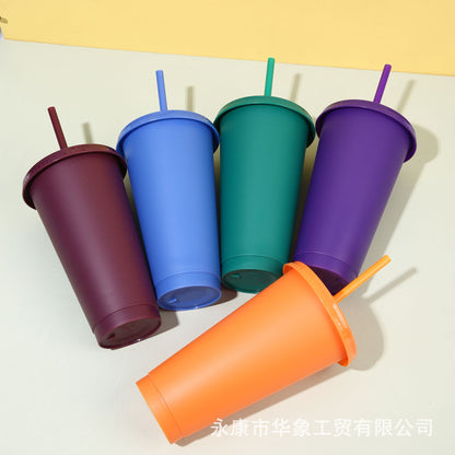 710Ml new 5-color straw cup