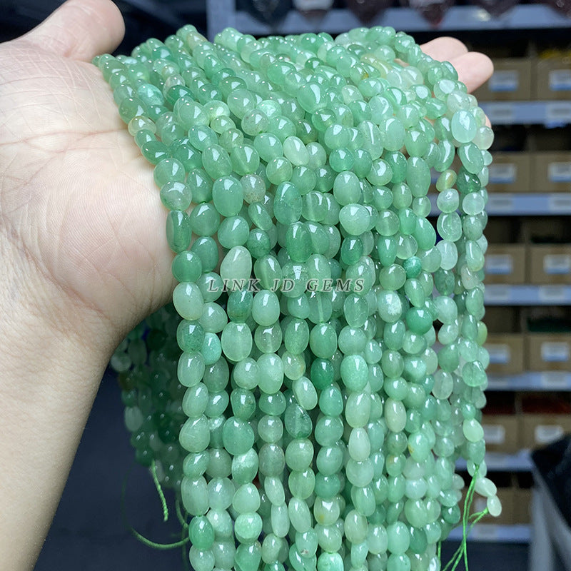 6-8Mm natural green Dongling irregular conformal beads loose beads