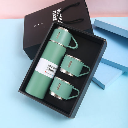 Stainless steel spray thermos cup set