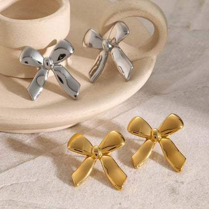 Glossy Bow Earrings