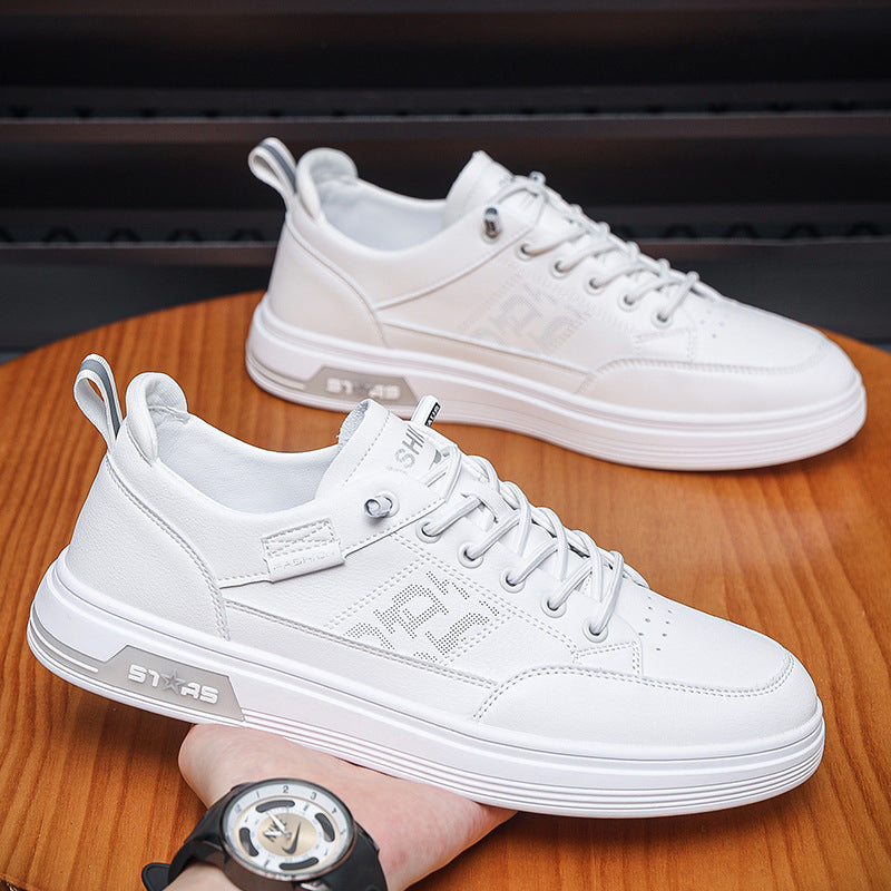 Korean-Style Breathable White Sneakers