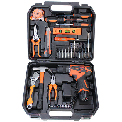 Lithium battery drill comprehensive toolbox set