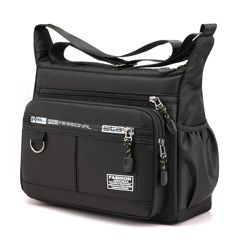 Waterproof and wear-resistant backpack Multi-pocket messenger bag