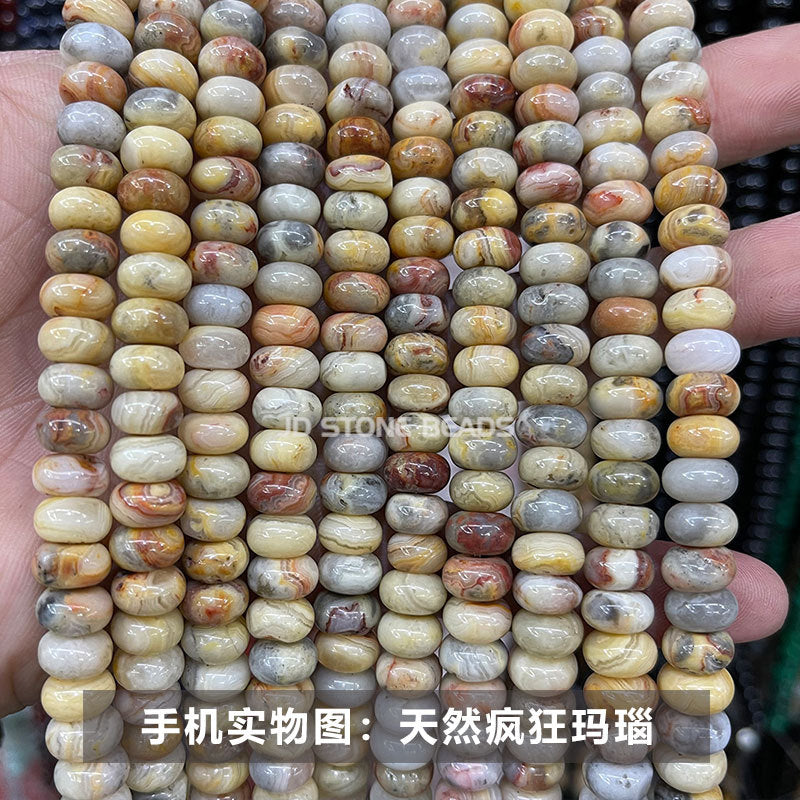 8 * 4Mm natural stone chalcedony abacus beads loose beads