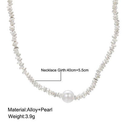 Temperament pearl clavicle necklace