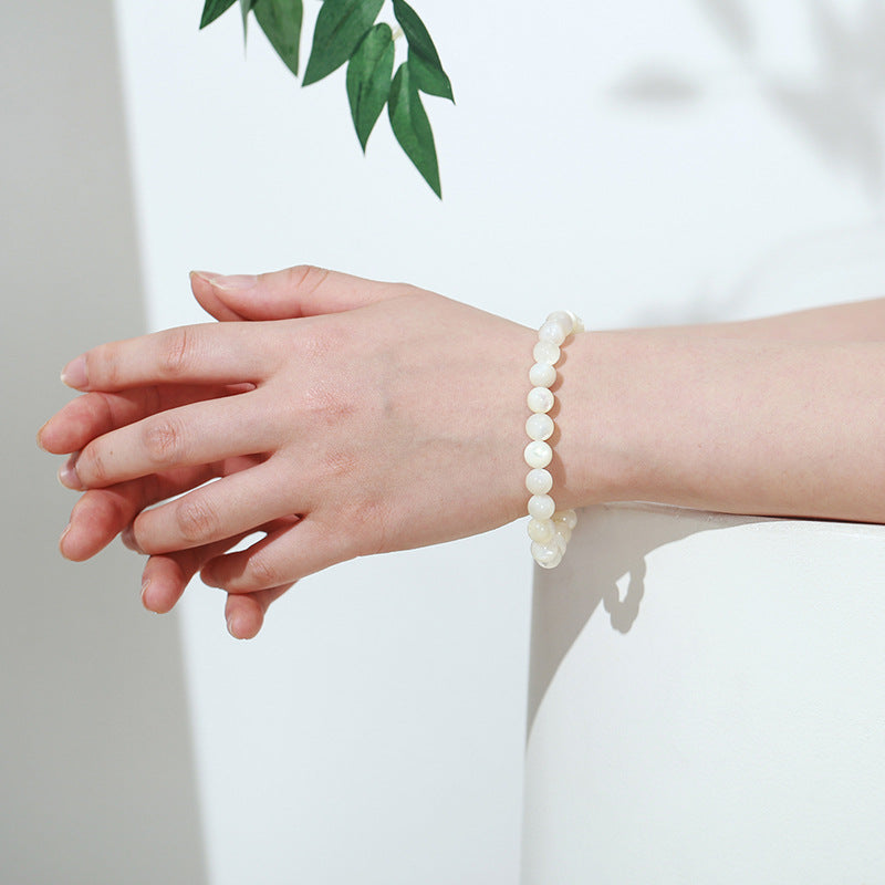 Pulsera de concha de perla blanca 