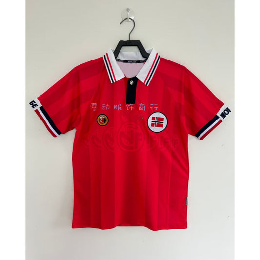 98/99 Norway Solskj?r 9 Home Red Retro Jersey